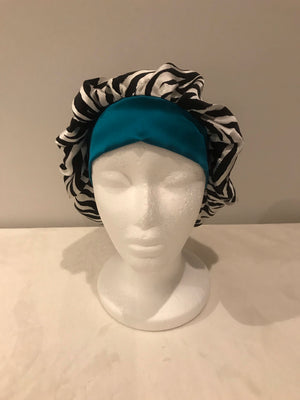 Zebra Print Silk Bonnets